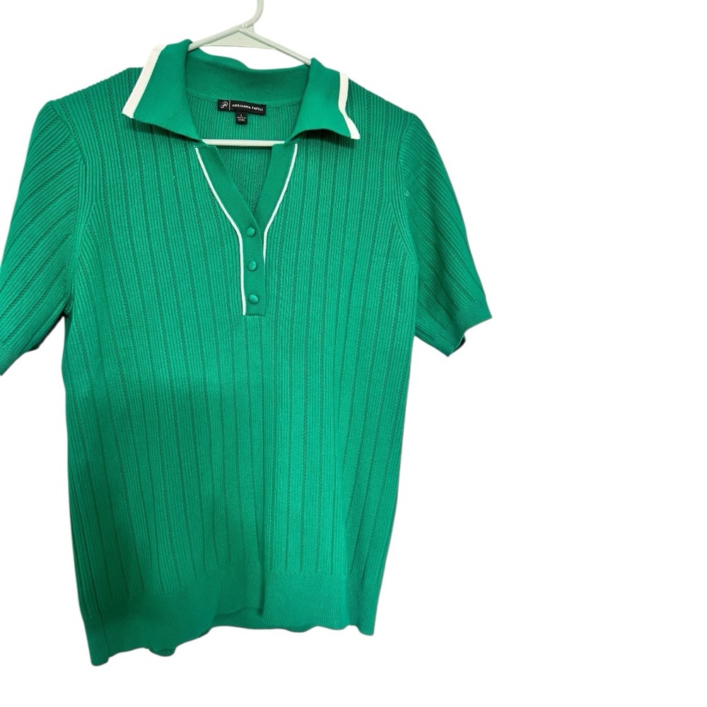 Adrianna Papell Vibrant Green Knit Top